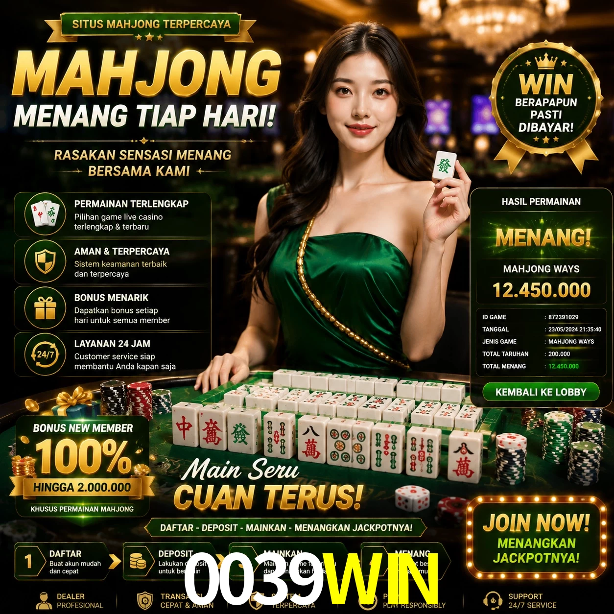 Cashback VIP 0039WIN - reembolso semanal